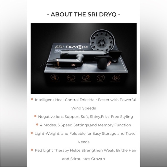 SRI DryQ Infrared Strengthening Hair dryer - Picture 7 of 13